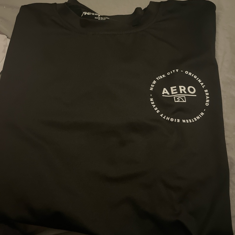 AERO Black Graphic T-Shirt